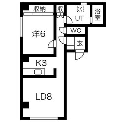 麻生駅 徒歩3分 1階の物件間取画像